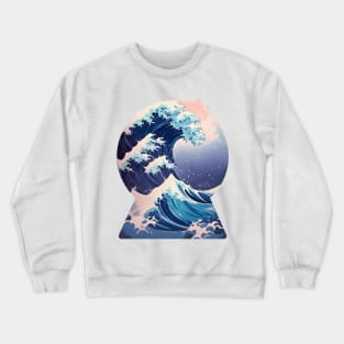 Great Wave Keyhole Aesthetic Crewneck Sweatshirt